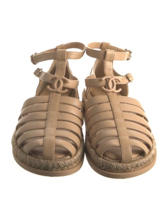 Chanel 2024 Interlocking CC Logo Gladiator Sandals