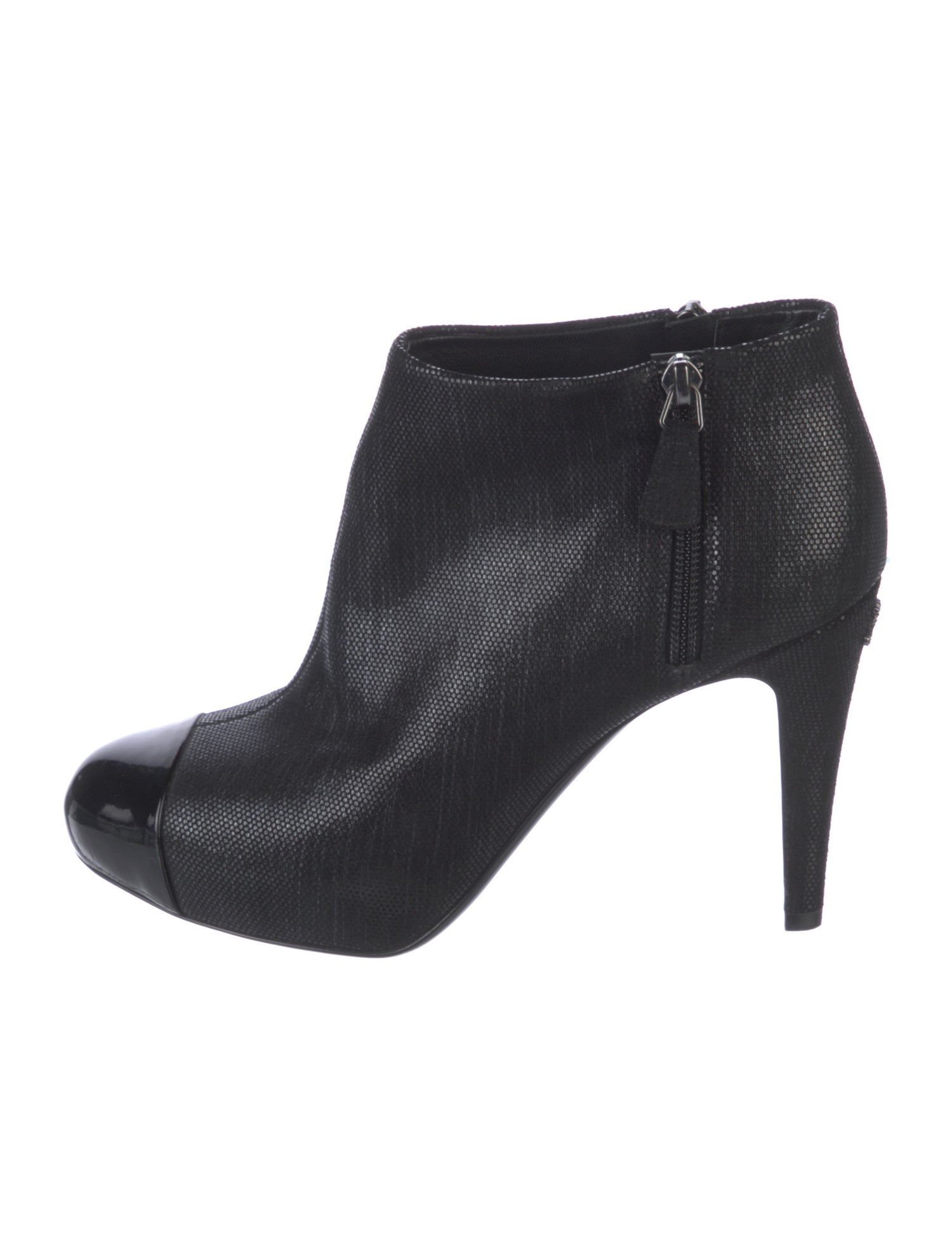 Chanel Interlocking CC Logo Canvas Boots