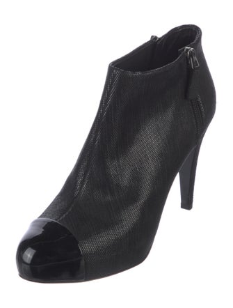 Chanel Interlocking CC Logo Canvas Boots