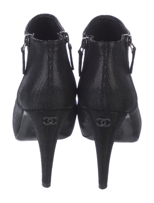 Chanel Interlocking CC Logo Canvas Boots