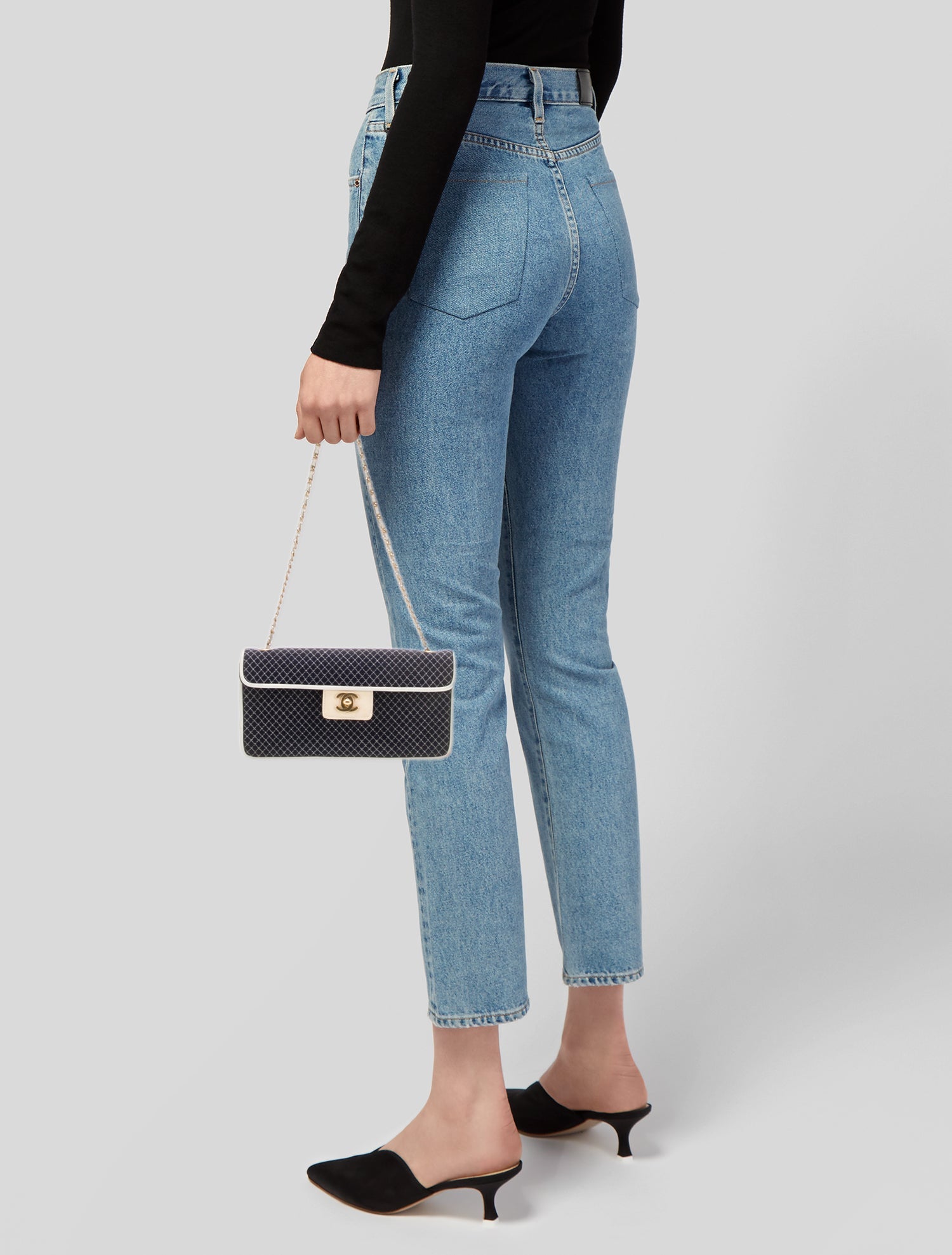 Chanel Jersey Quilted E/W Flap Bag