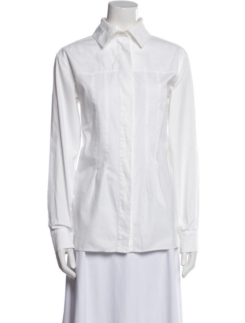 Chanel 2017 Long Sleeve Button-Up Top