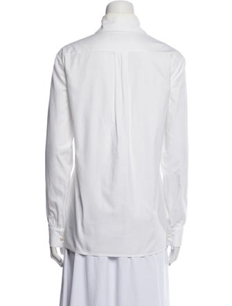 Chanel 2017 Long Sleeve Button-Up Top