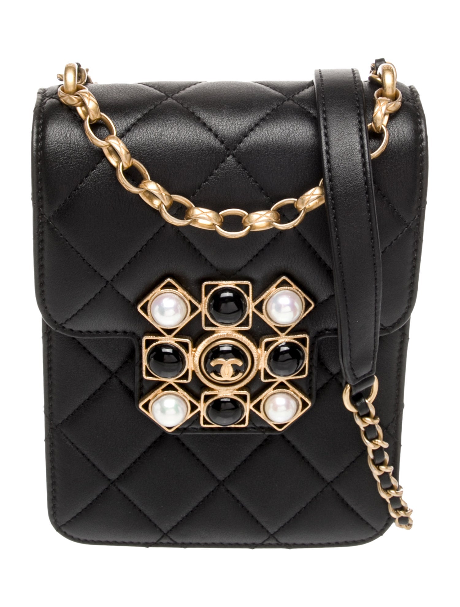 Chanel Small Onyx Pearl Flap Bag