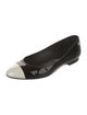 Chanel Interlocking CC Logo Patent Leather Flats
