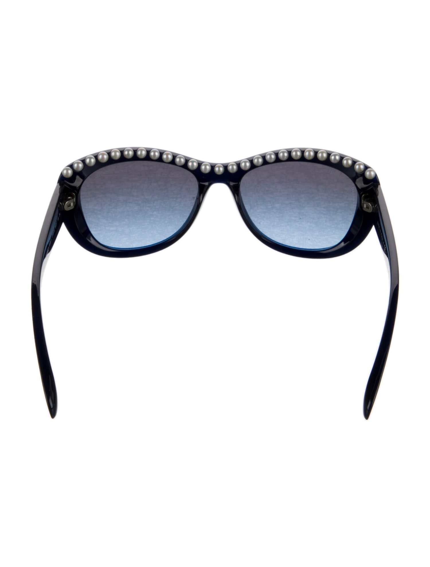 Chanel Faux Pearl Accents Cat-Eye Sunglasses