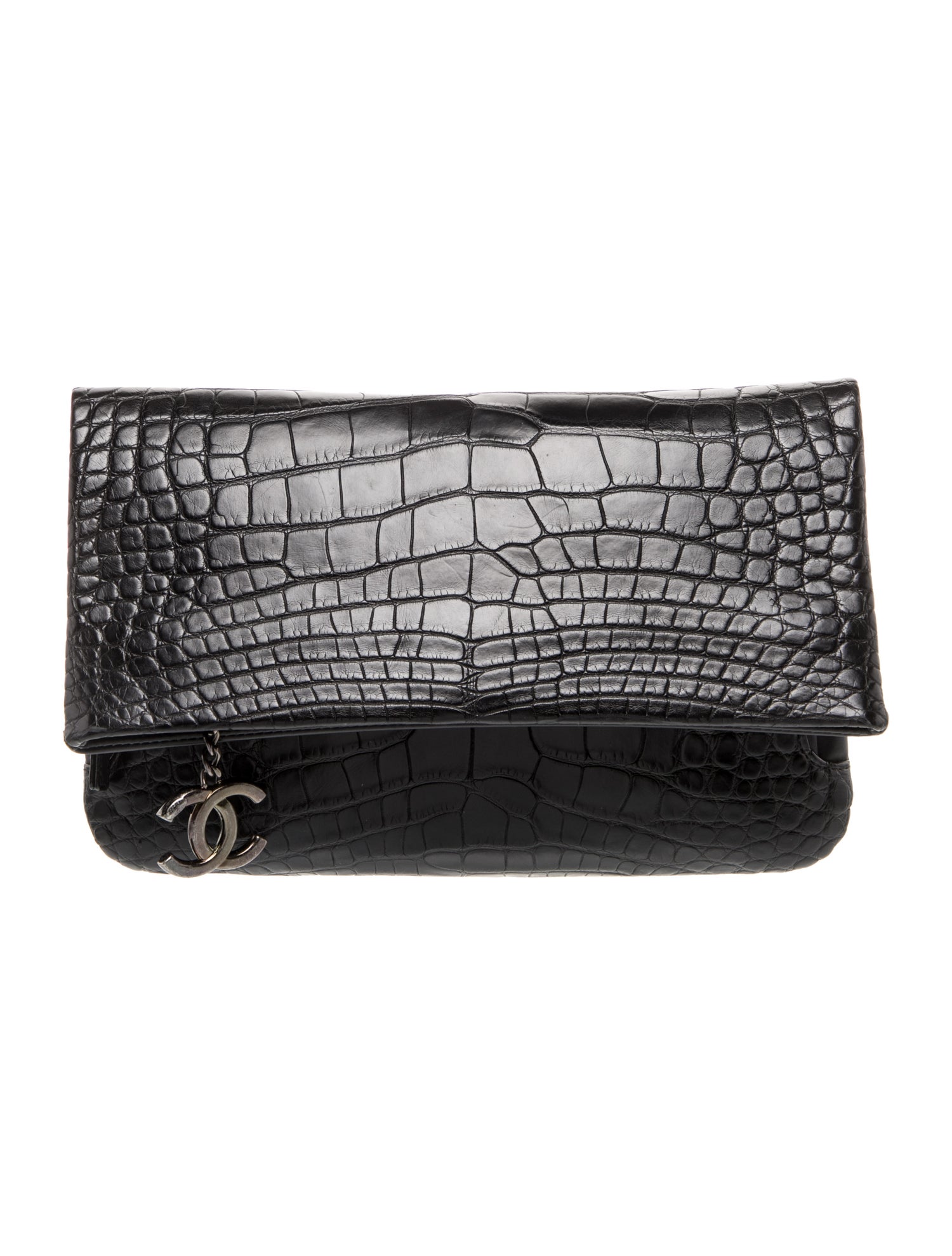 Chanel Alligator Foldover Clutch