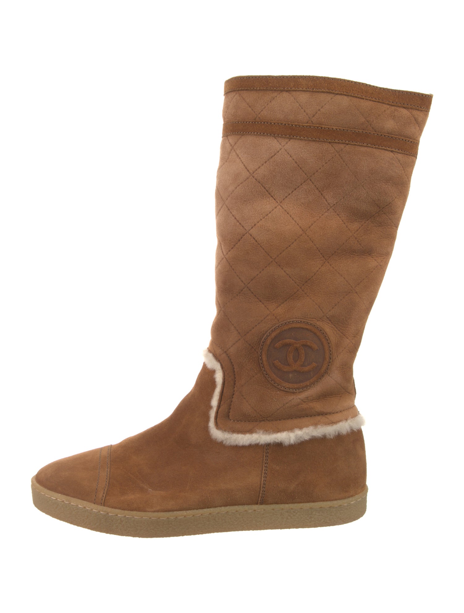 Chanel 2012 Interlocking CC Logo Boots