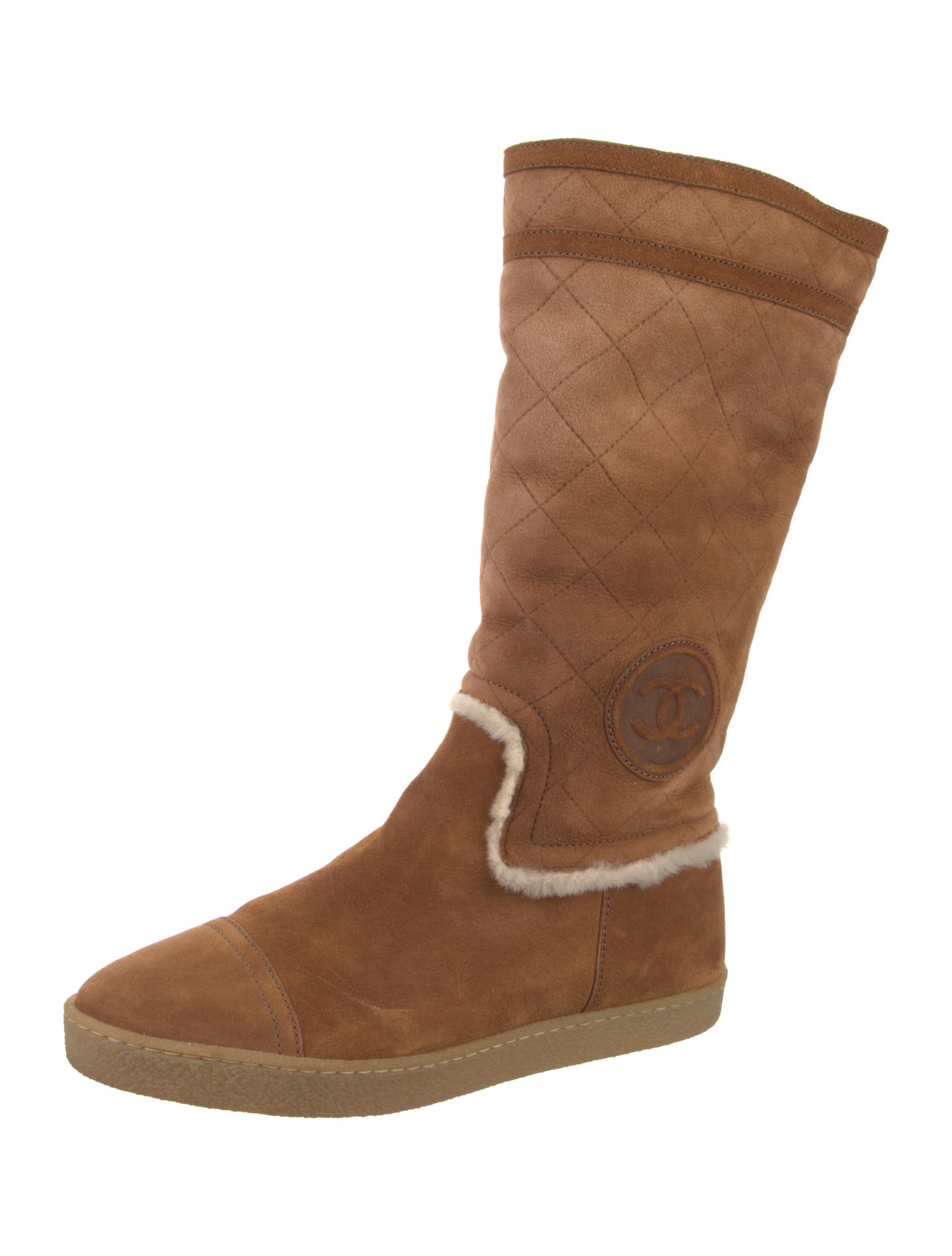 Chanel 2012 Interlocking CC Logo Boots