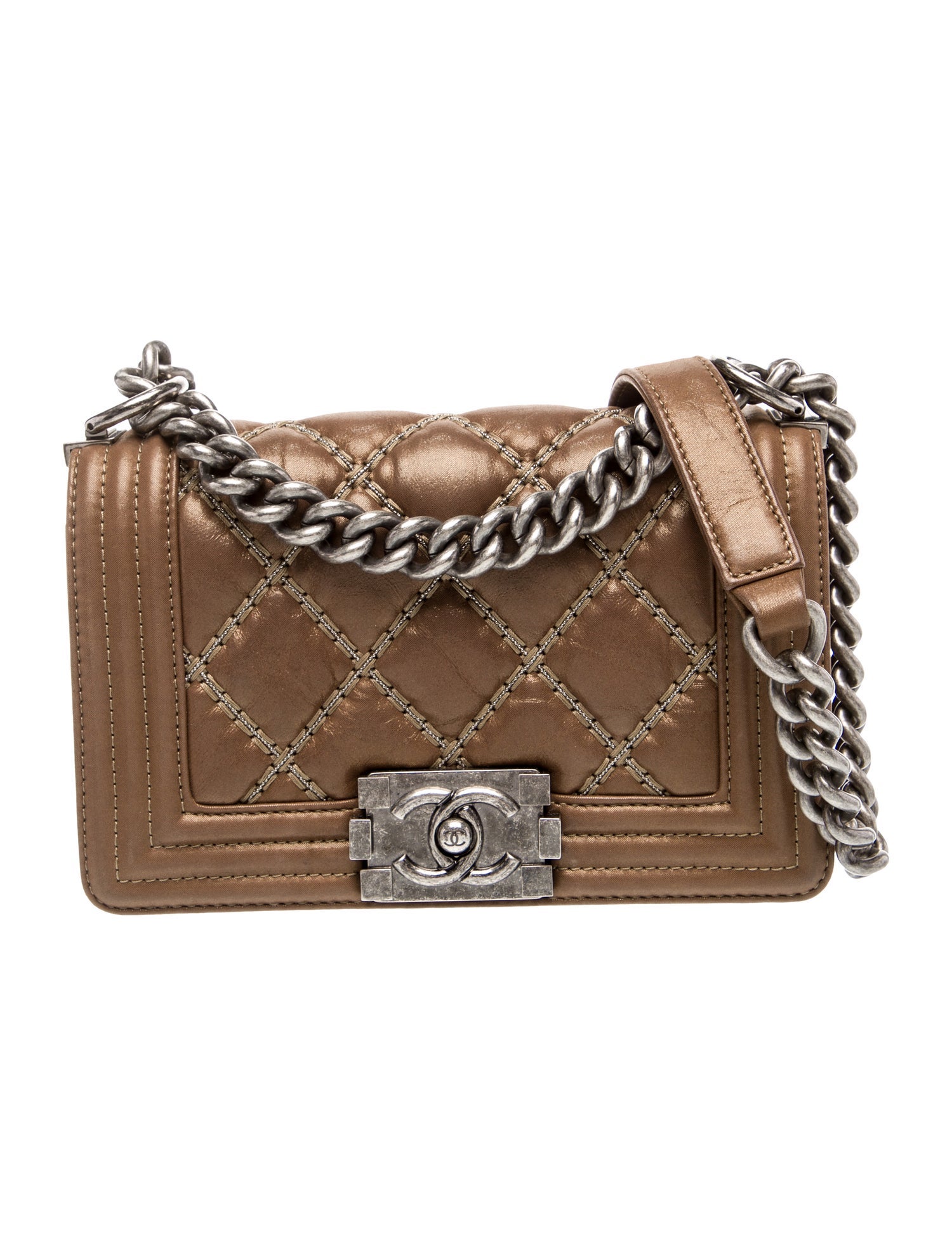 Chanel Small Beaded Double Stitch Boy Bag