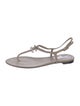Chanel Interlocking CC Logo Leather T-Strap Sandals
