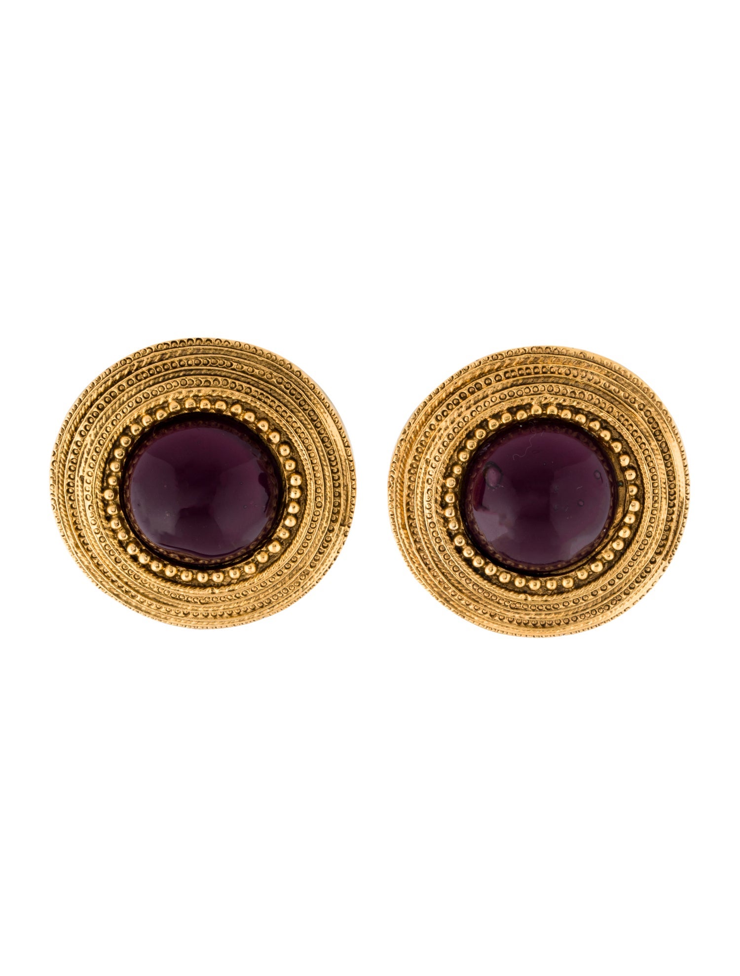 Chanel Vintage Gripoix Clip-On Earrings