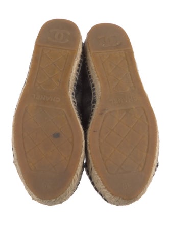 Chanel Interlocking CC Logo Wool Espadrilles