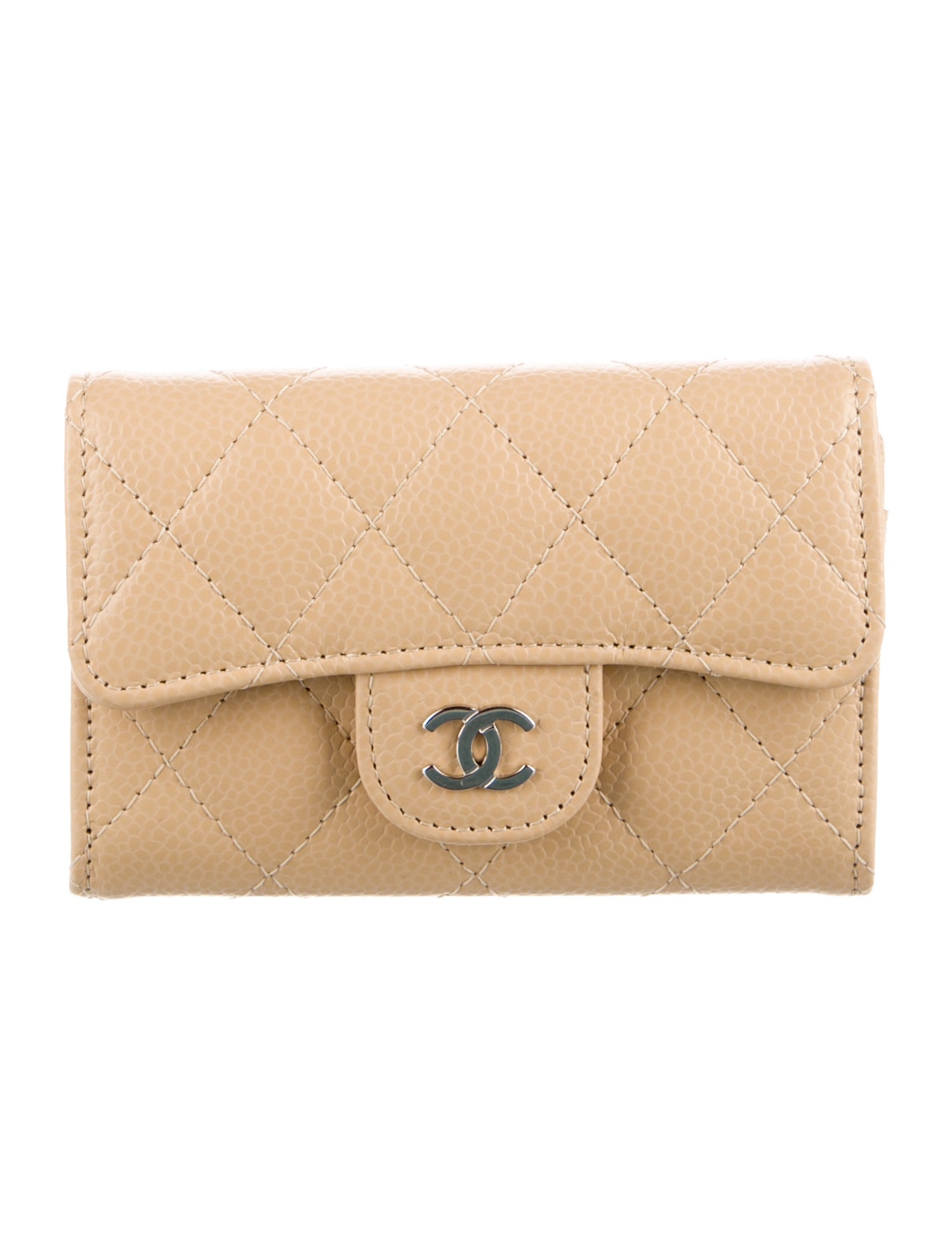 Chanel Flap Card Holder Interlocking CC Logo Compact Wallet