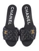 Chanel Interlocking CC Logo Lambskin Slides