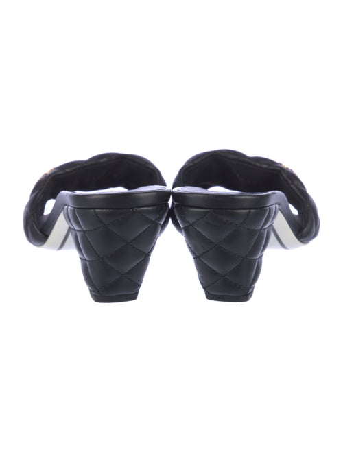 Chanel Interlocking CC Logo Lambskin Slides