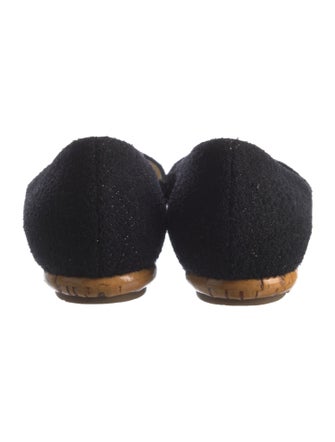 Chanel Interlocking CC Logo Tweed Ballet Flats