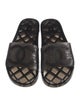 Chanel Interlocking CC Logo Rubber Slides