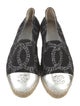 Chanel Interlocking CC Logo Tweed Espadrilles