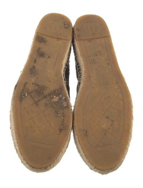 Chanel Interlocking CC Logo Tweed Espadrilles
