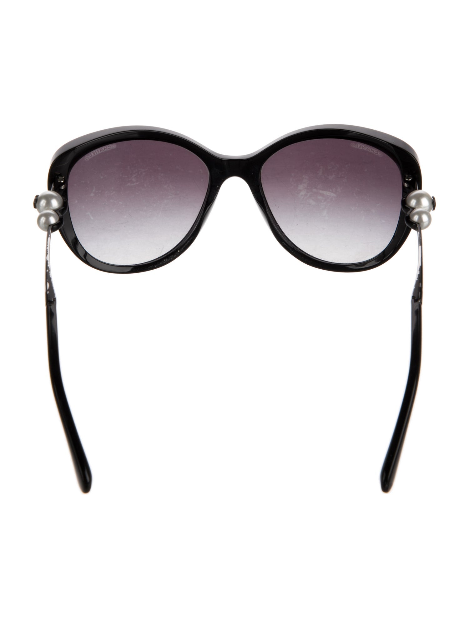 Chanel CC Pearl Round Oversized Interlocking CC Logo Sunglasses