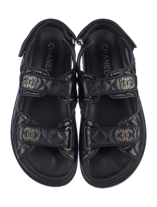 Chanel 2024 Interlocking CC Logo Slingback Sandals