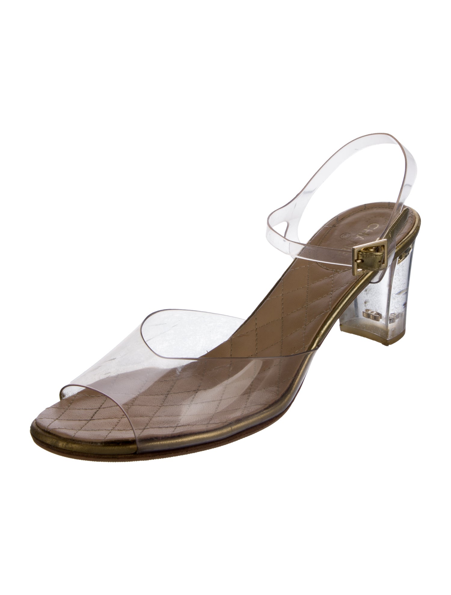 Chanel Interlocking CC Logo PVC Sandals