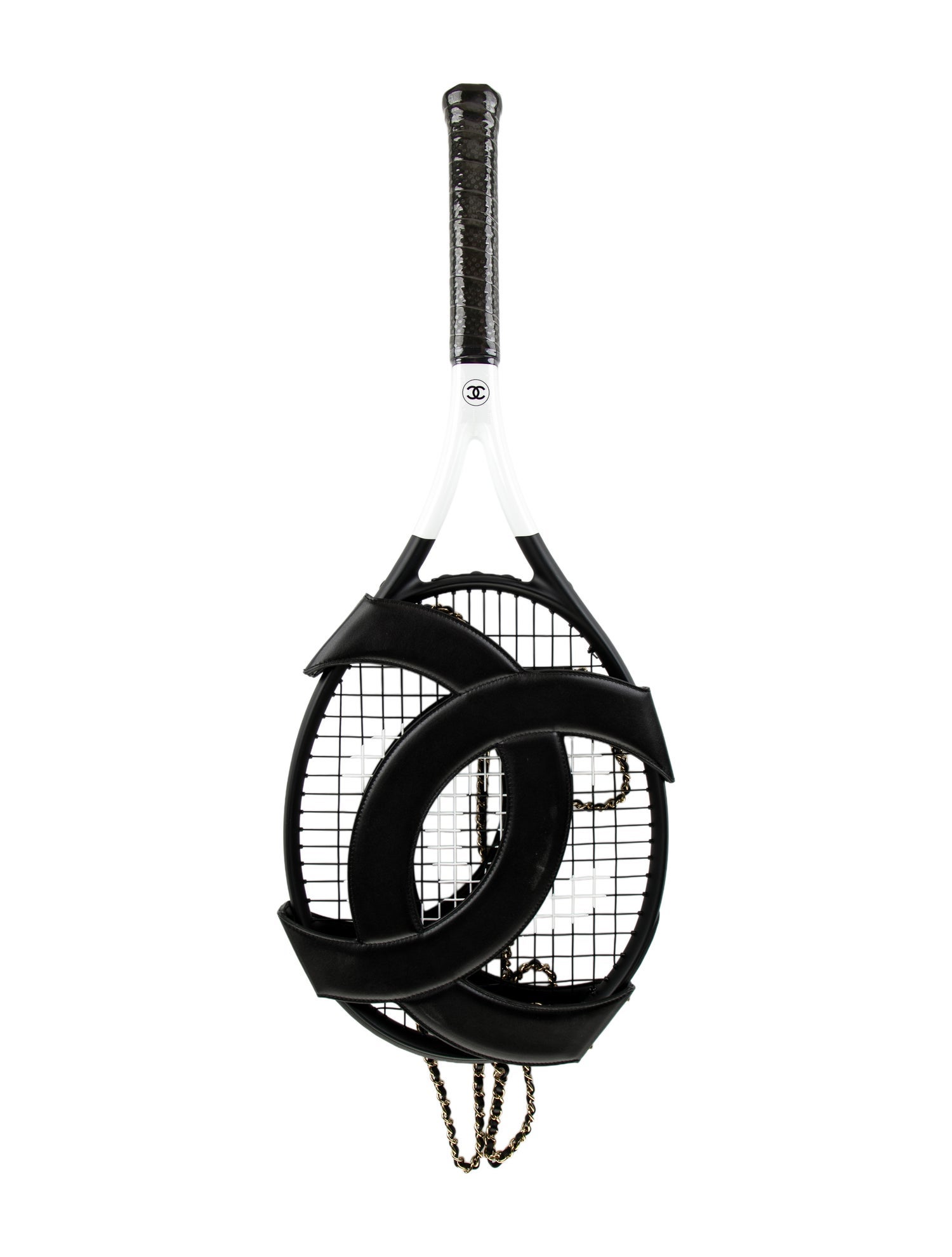 Chanel 2-Piece Tennis Racket & Back Holster Set