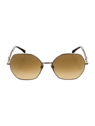 Chanel Faux Pearl Accents Cat-Eye Sunglasses