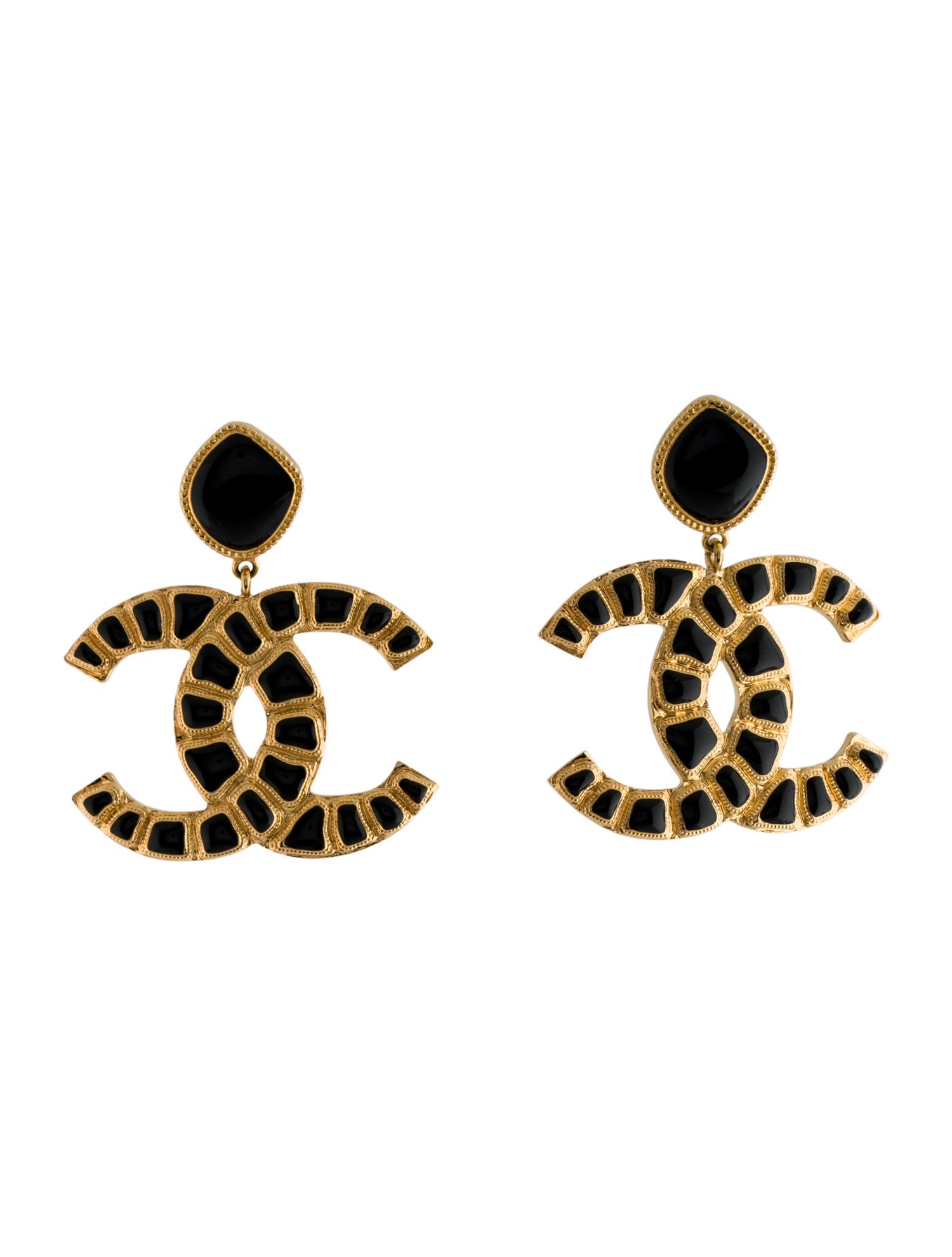 Chanel 2019 Resin CC Clip-On Earrings