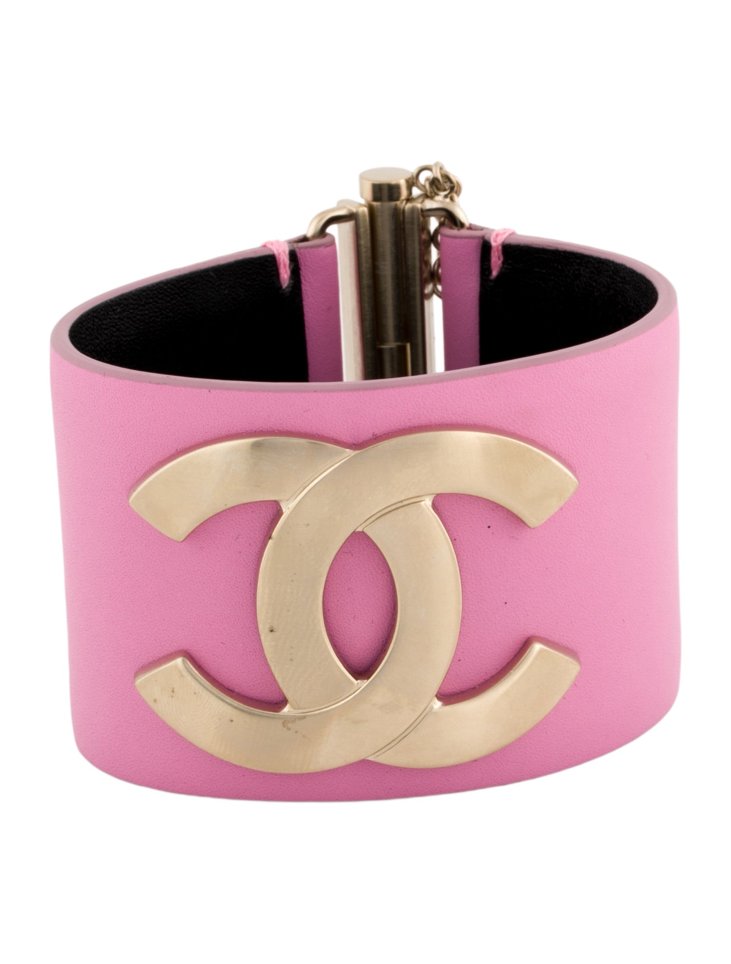 Chanel Leather CC Wrap Bracelet