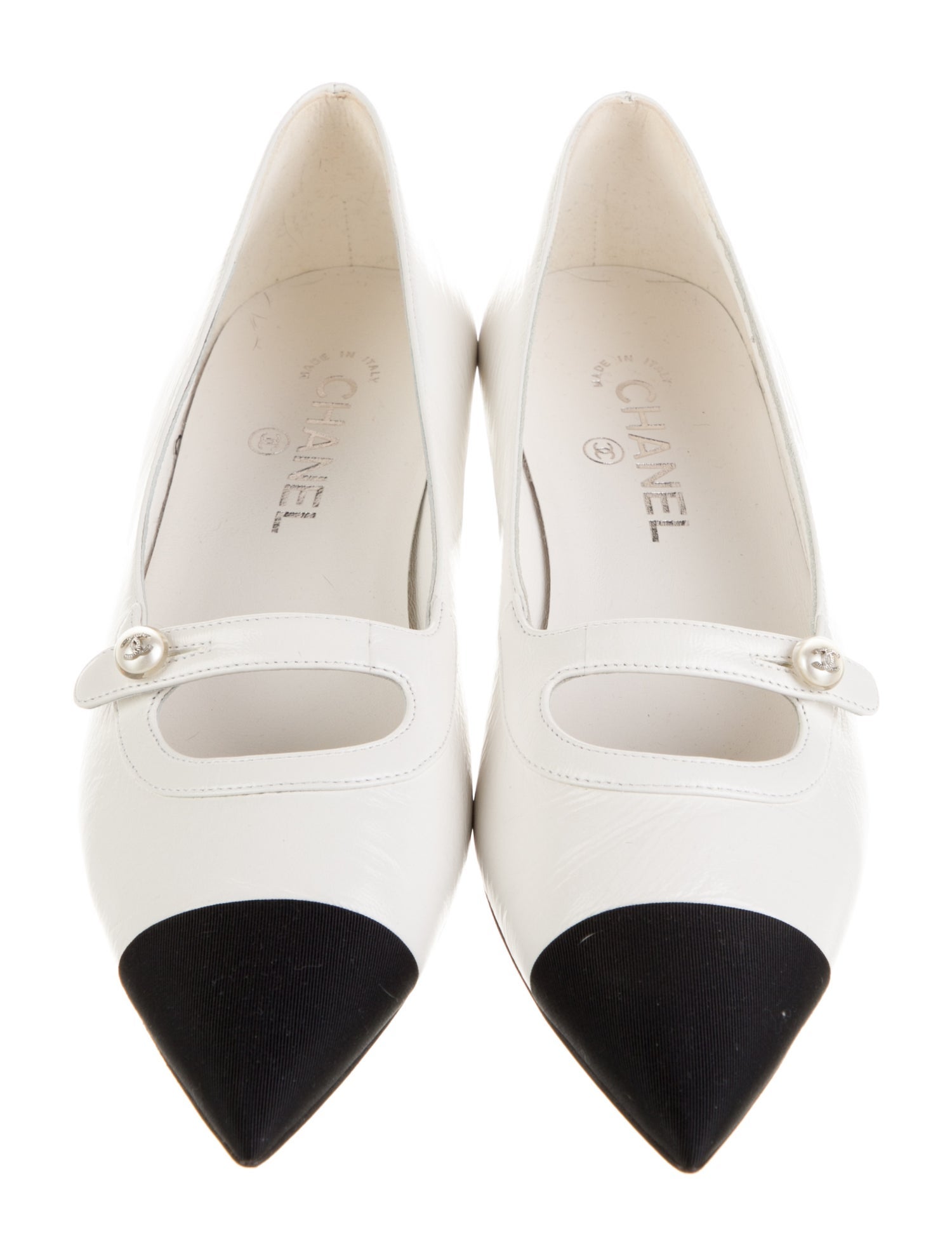 Chanel 2024 Interlocking CC Logo Mary Jane Flats