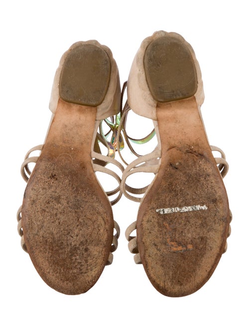 Chanel Interlocking CC Logo Suede Gladiator Sandals