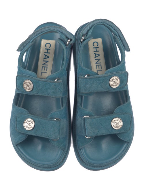 Chanel 2021 Interlocking CC Logo Slingback Sandals