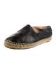 Chanel Interlocking CC Logo Leather Espadrilles