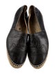 Chanel Interlocking CC Logo Leather Espadrilles