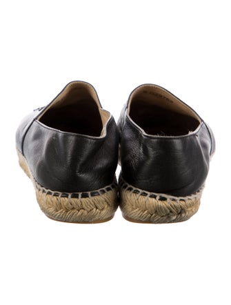 Chanel Interlocking CC Logo Leather Espadrilles