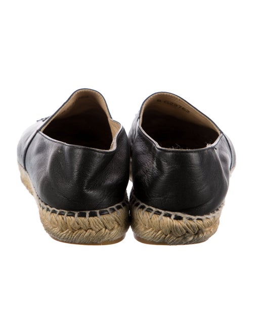 Chanel Interlocking CC Logo Leather Espadrilles
