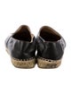 Chanel Interlocking CC Logo Leather Espadrilles