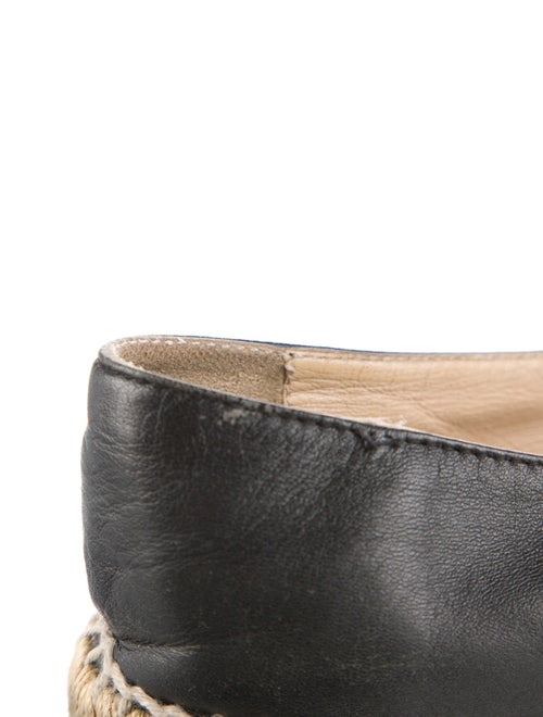Chanel Interlocking CC Logo Leather Espadrilles