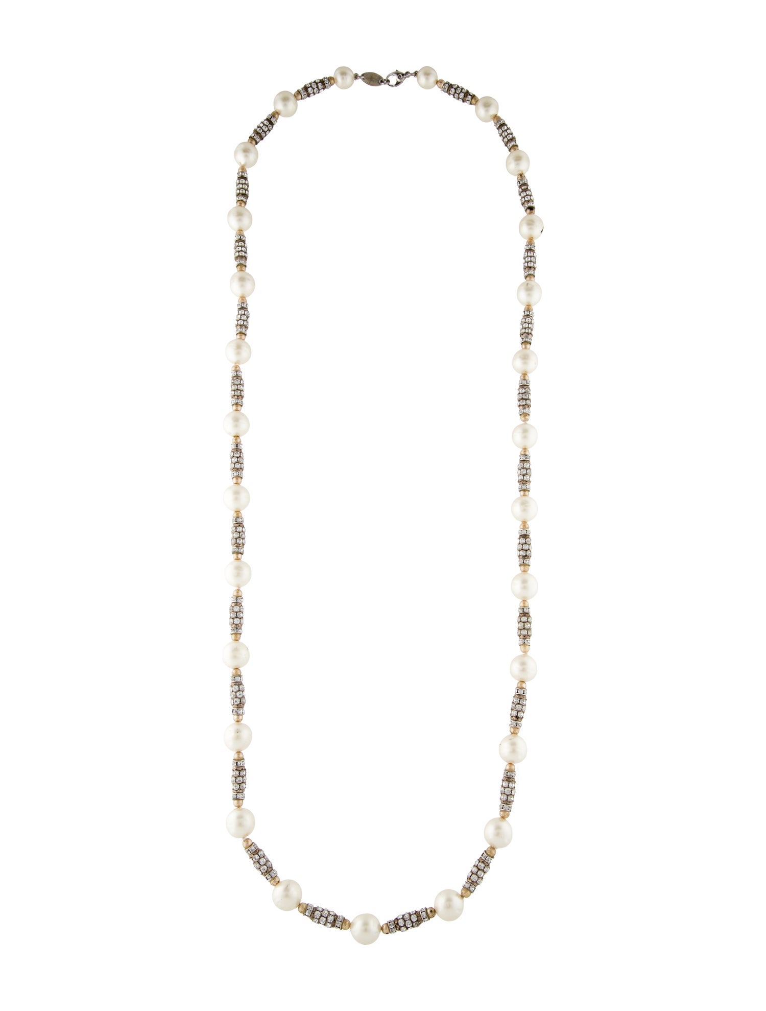 Chanel Vintage Faux Pearl & Strass Necklace