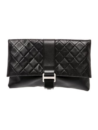 Chanel Quilted Grip Clutch