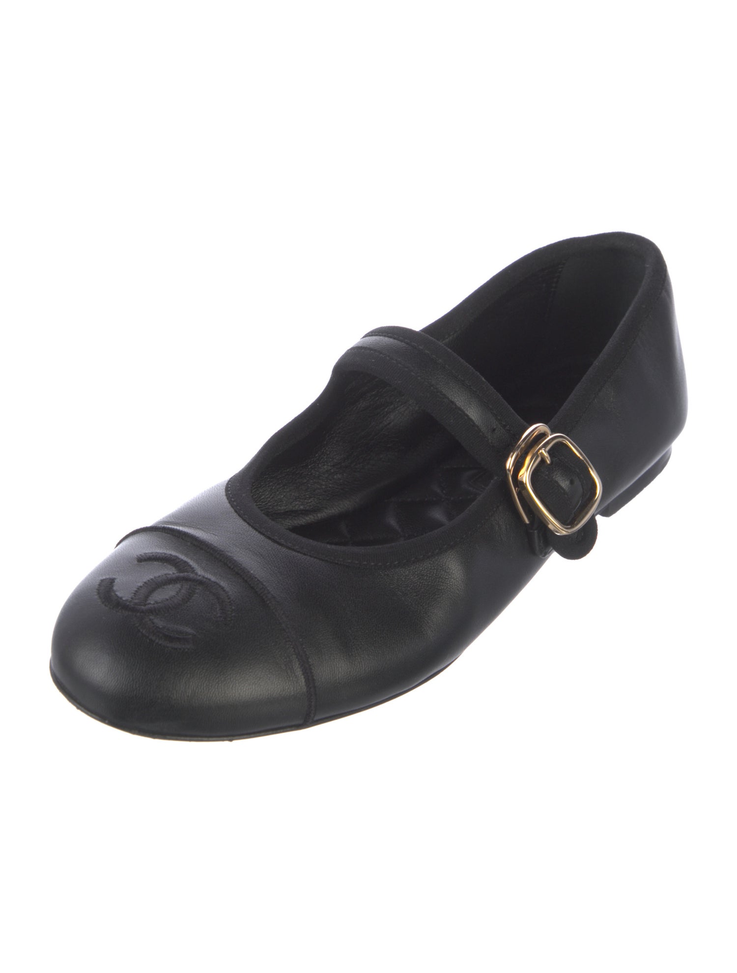 Chanel 2024 Interlocking CC Logo Mary Jane Flats