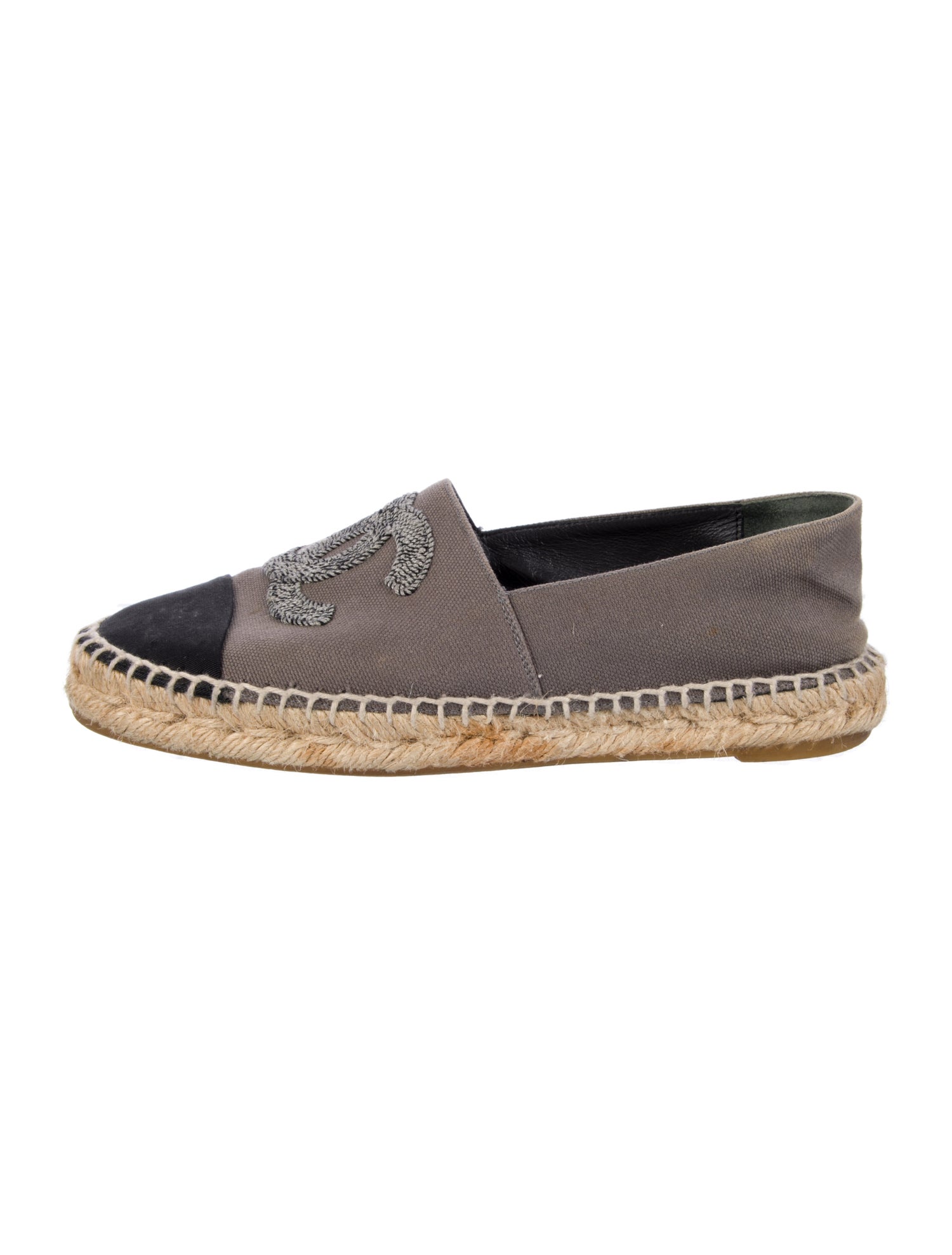 Chanel Interlocking CC Logo Canvas Espadrilles