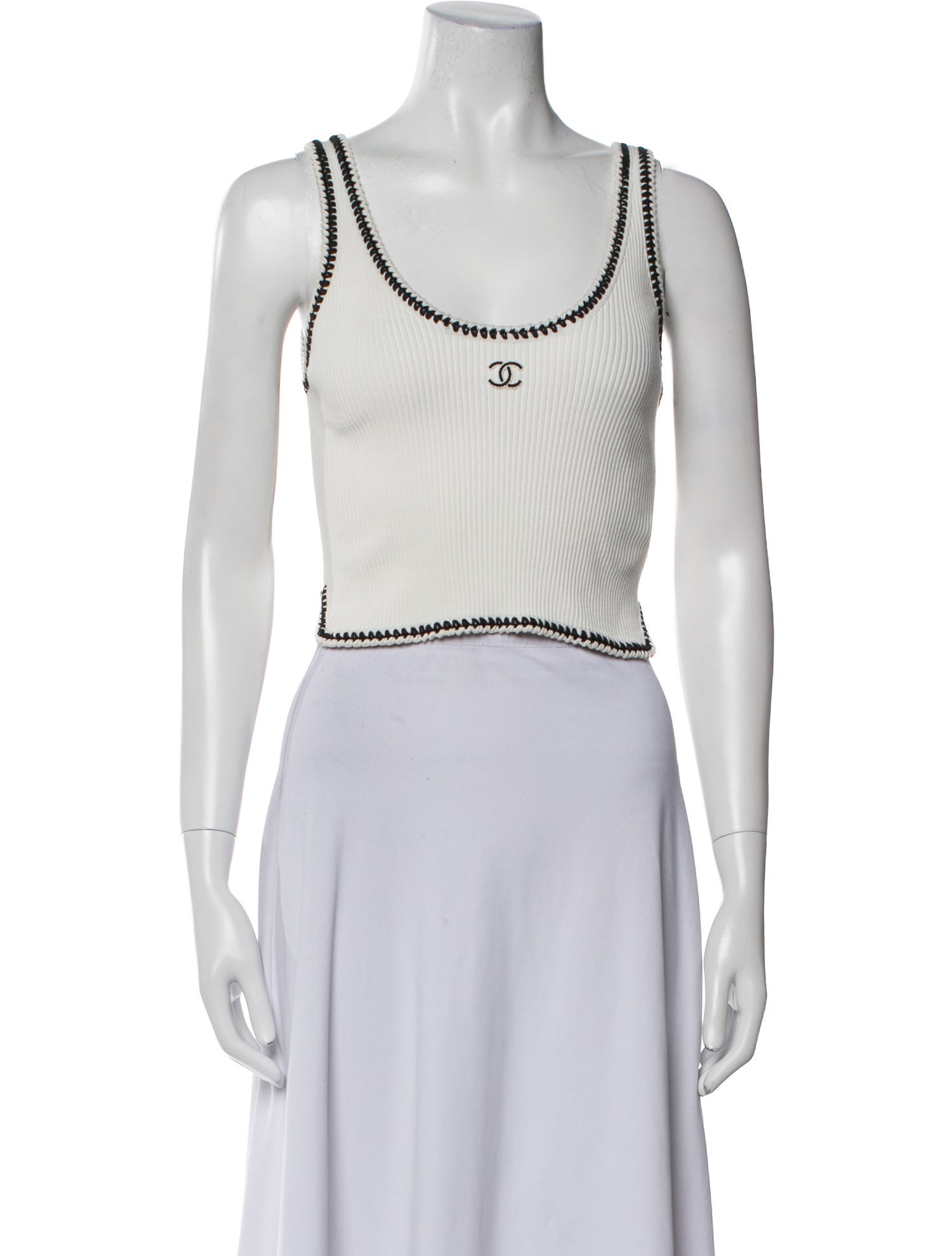 Chanel 2022 Scoop Neck Crop Top