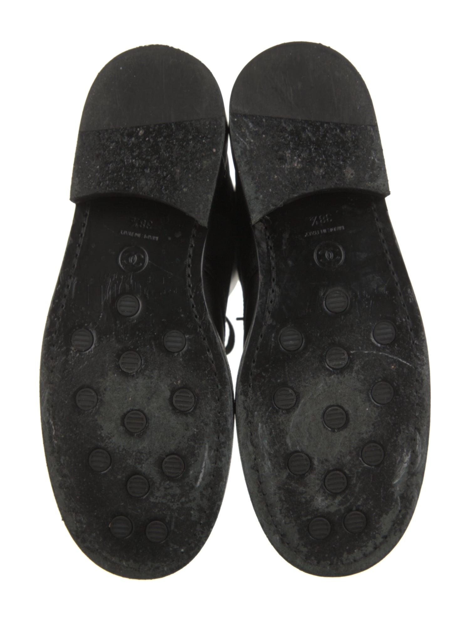 Chanel 2022 Interlocking CC Logo Combat Boots