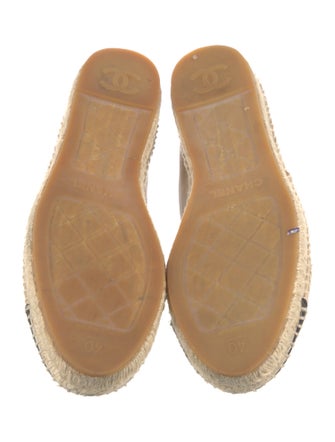 Chanel Interlocking CC Logo Lambskin Espadrilles