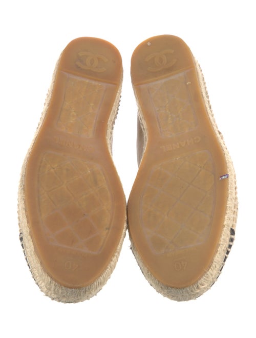 Chanel Interlocking CC Logo Lambskin Espadrilles