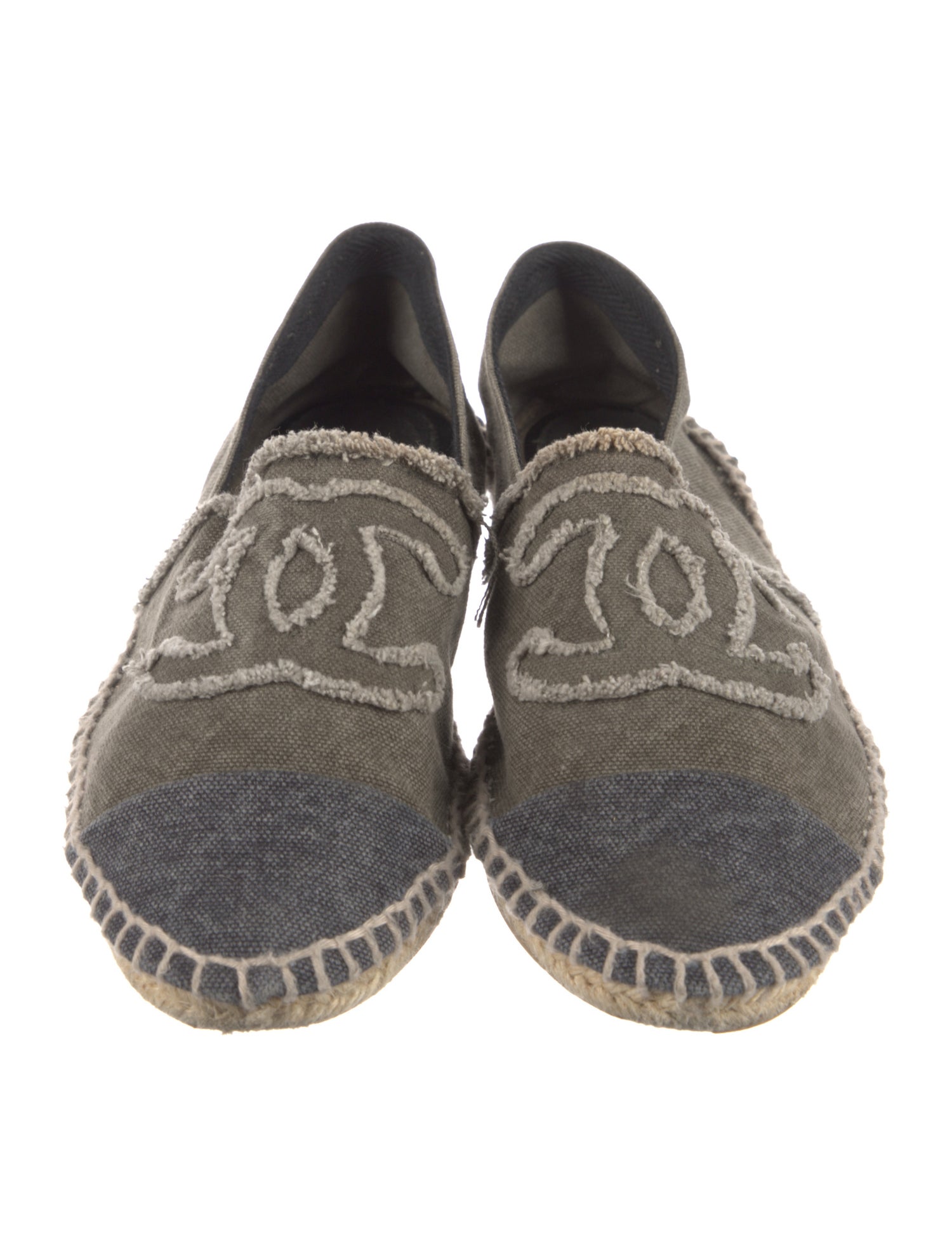 Chanel Interlocking CC Logo Canvas Espadrilles
