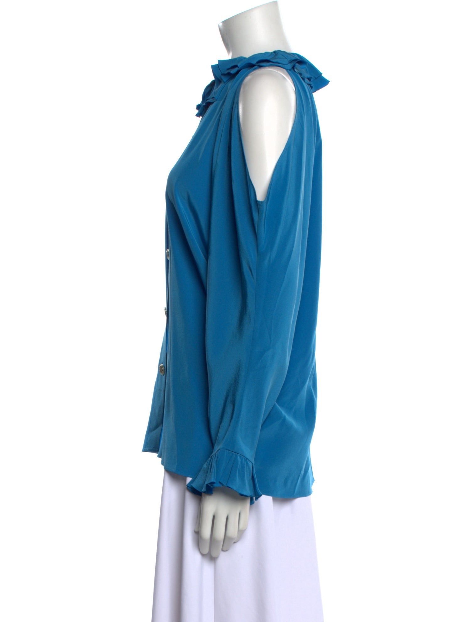 Chanel 2017 Silk Button-Up Top